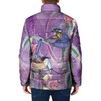 Australia Epilepsy Awareness Padded Jacket Purple Fairy Wren with Eucalyptus Flowers - Aussie Hoodie