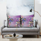 Australia Epilepsy Awareness Pillow Cover Purple Fairy Wren with Eucalyptus Flowers - Aussie Hoodie
