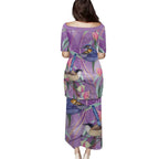 Australia Epilepsy Awareness Puletasi Purple Fairy Wren with Eucalyptus Flowers - Aussie Hoodie