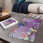 Australia Epilepsy Awareness Puzzle Purple Fairy Wren with Eucalyptus Flowers - Aussie Hoodie