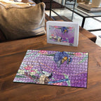Australia Epilepsy Awareness Puzzle Purple Fairy Wren with Eucalyptus Flowers - Aussie Hoodie