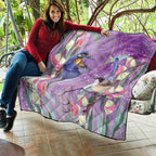 Australia Epilepsy Awareness Quilt Purple Fairy Wren with Eucalyptus Flowers - Aussie Hoodie