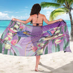 Australia Epilepsy Awareness Sarong Purple Fairy Wren with Eucalyptus Flowers - Aussie Hoodie