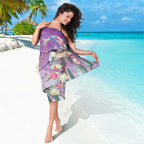 Australia Epilepsy Awareness Sarong Purple Fairy Wren with Eucalyptus Flowers - Aussie Hoodie