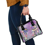 Australia Epilepsy Awareness Shoulder Handbag Purple Fairy Wren with Eucalyptus Flowers - Aussie Hoodie