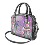 Australia Epilepsy Awareness Shoulder Handbag Purple Fairy Wren with Eucalyptus Flowers - Aussie Hoodie