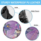 Australia Epilepsy Awareness Spare Tire Cover Purple Fairy Wren with Eucalyptus Flowers - Aussie Hoodie