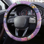 Australia Epilepsy Awareness Steering Wheel Cover Purple Fairy Wren with Eucalyptus Flowers - Aussie Hoodie