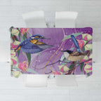 Australia Epilepsy Awareness Tablecloth Purple Fairy Wren with Eucalyptus Flowers - Aussie Hoodie