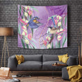 Australia Epilepsy Awareness Tapestry Purple Fairy Wren with Eucalyptus Flowers - Aussie Hoodie