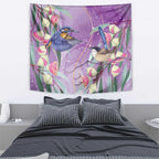 Australia Epilepsy Awareness Tapestry Purple Fairy Wren with Eucalyptus Flowers - Aussie Hoodie