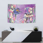 Australia Epilepsy Awareness Tapestry Purple Fairy Wren with Eucalyptus Flowers - Aussie Hoodie
