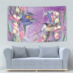 Australia Epilepsy Awareness Tapestry Purple Fairy Wren with Eucalyptus Flowers - Aussie Hoodie