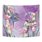 Australia Epilepsy Awareness Tapestry Purple Fairy Wren with Eucalyptus Flowers - Aussie Hoodie