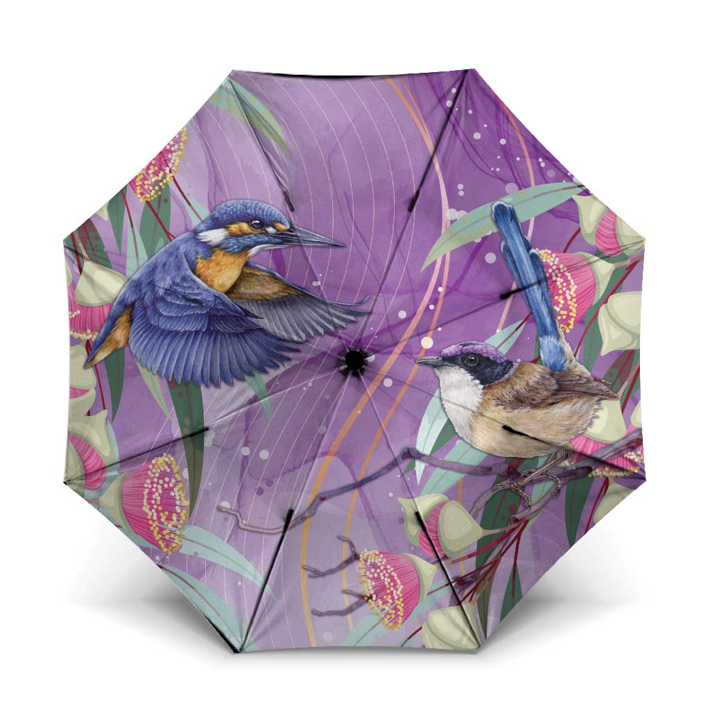 Australia Epilepsy Awareness Umbrella Purple Fairy Wren with Eucalyptus Flowers - Aussie Hoodie