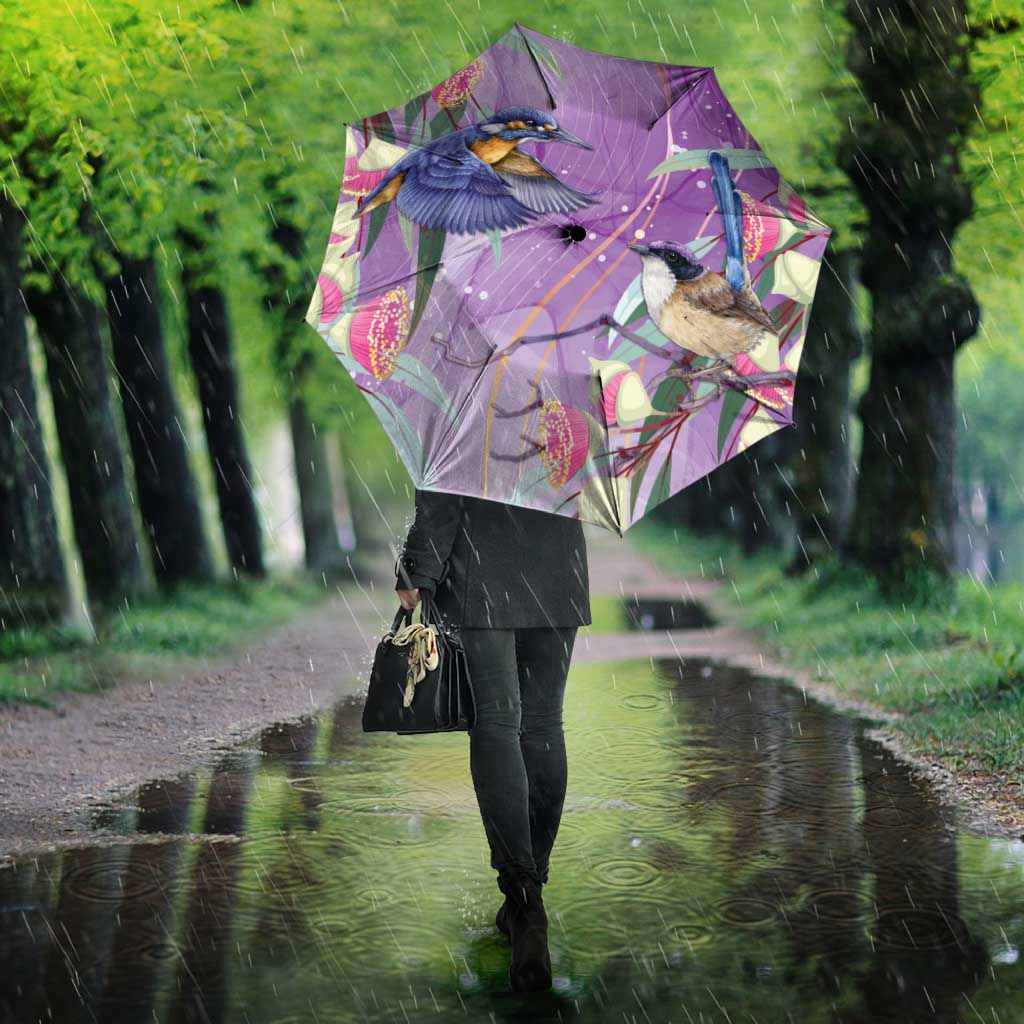 Australia Epilepsy Awareness Umbrella Purple Fairy Wren with Eucalyptus Flowers - Aussie Hoodie