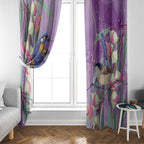 Australia Epilepsy Awareness Window Curtain Purple Fairy Wren with Eucalyptus Flowers - Aussie Hoodie