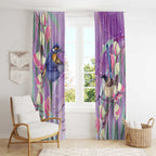 Australia Epilepsy Awareness Window Curtain Purple Fairy Wren with Eucalyptus Flowers - Aussie Hoodie