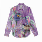 Australia Epilepsy Awareness Women Casual Shirt Purple Fairy Wren with Eucalyptus Flowers - Aussie Hoodie