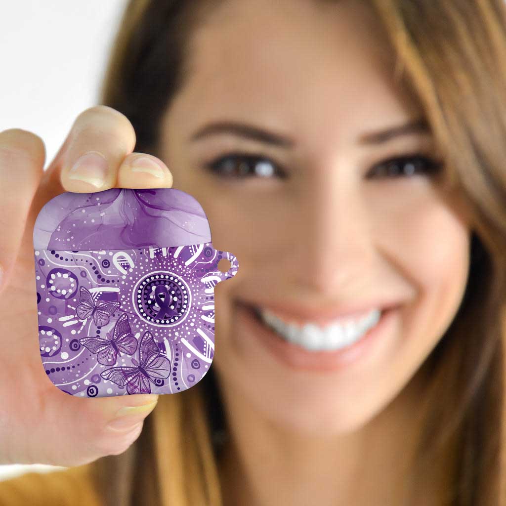 Australia Epilepsy Awareness Indigenous AirPods Case Butterfly Aboriginal Art - Aussie Hoodie