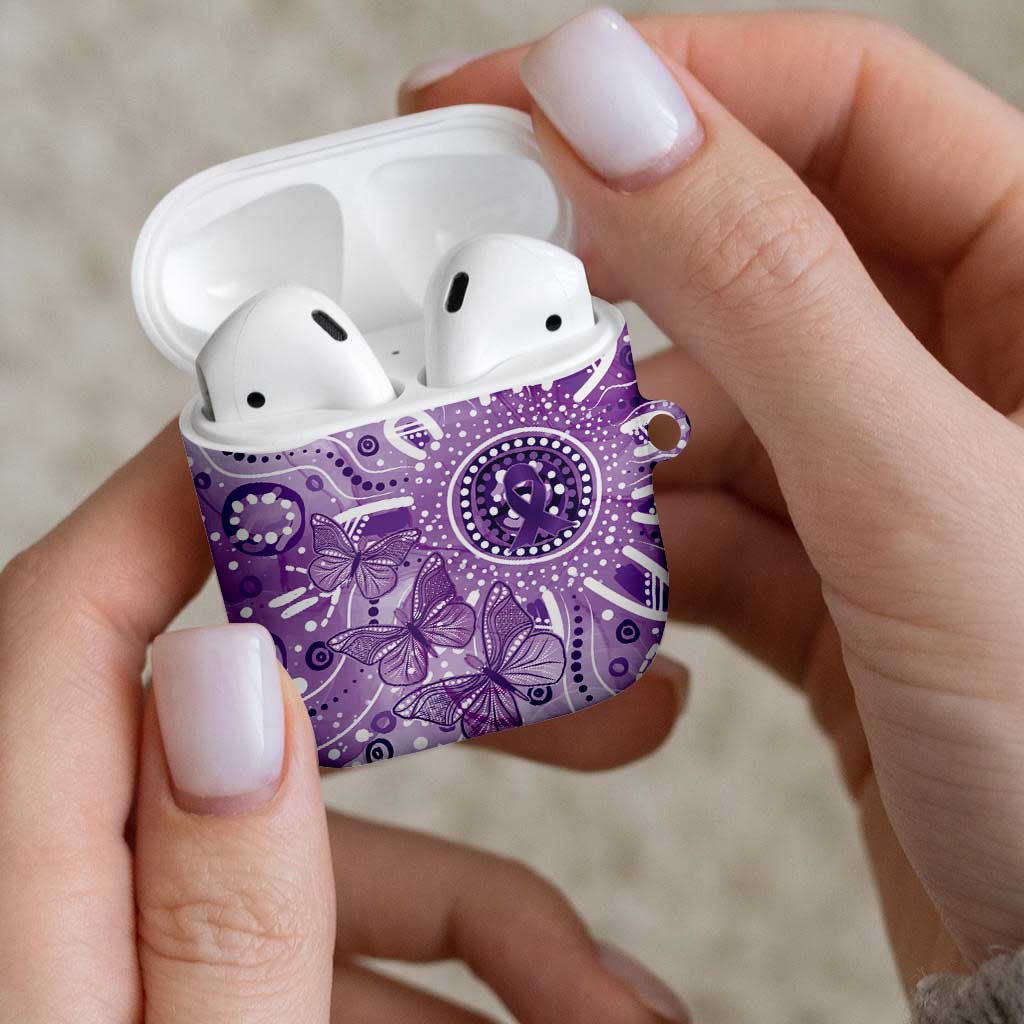 Australia Epilepsy Awareness Indigenous AirPods Case Butterfly Aboriginal Art - Aussie Hoodie