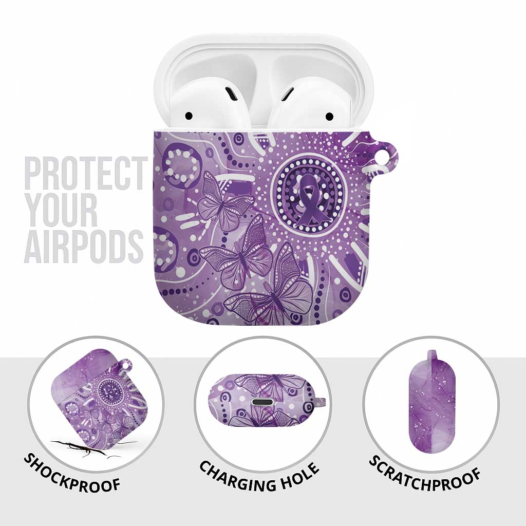 Australia Epilepsy Awareness Indigenous AirPods Case Butterfly Aboriginal Art - Aussie Hoodie