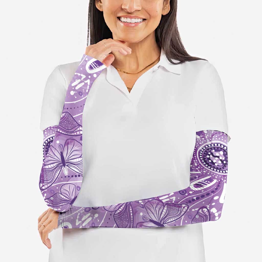 Australia Epilepsy Awareness Indigenous Arm Sleeves Butterfly Aboriginal Art - Aussie Hoodie