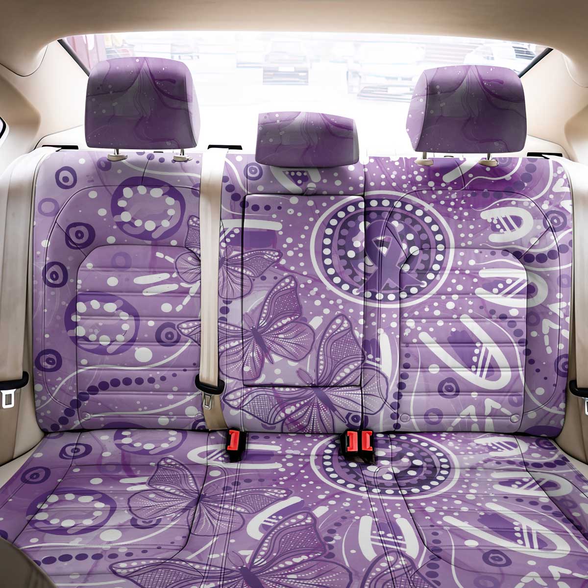 Australia Epilepsy Awareness Indigenous Back Car Seat Cover Butterfly Aboriginal Art - Aussie Hoodie