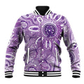 Australia Epilepsy Awareness Indigenous Baseball Jacket Butterfly Aboriginal Art - Aussie Hoodie
