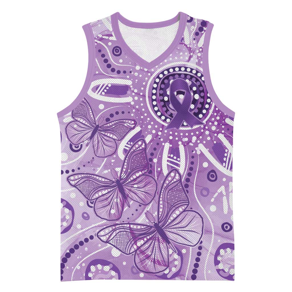 Australia Epilepsy Awareness Indigenous Basketball Jersey Butterfly Aboriginal Art - Aussie Hoodie