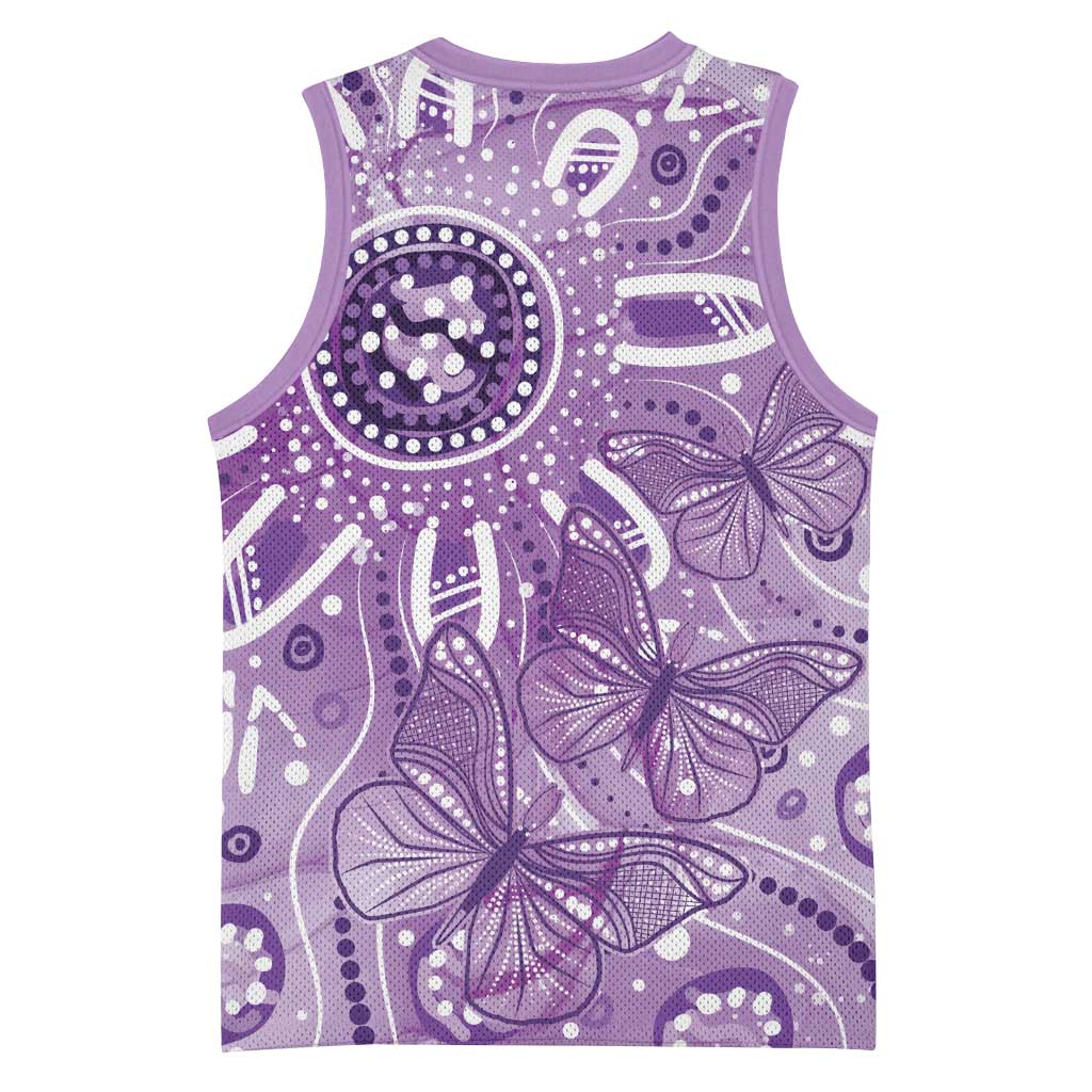 Australia Epilepsy Awareness Indigenous Basketball Jersey Butterfly Aboriginal Art - Aussie Hoodie
