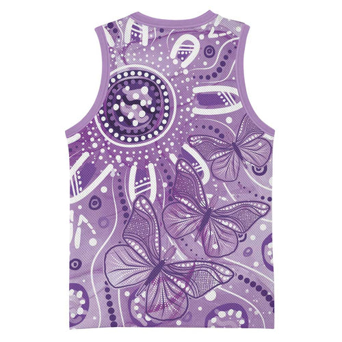 Australia Epilepsy Awareness Indigenous Basketball Jersey Butterfly Aboriginal Art - Aussie Hoodie