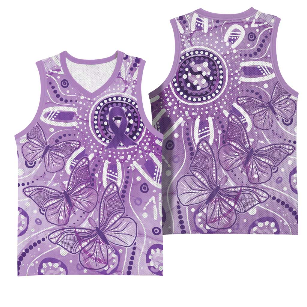 Australia Epilepsy Awareness Indigenous Basketball Jersey Butterfly Aboriginal Art - Aussie Hoodie