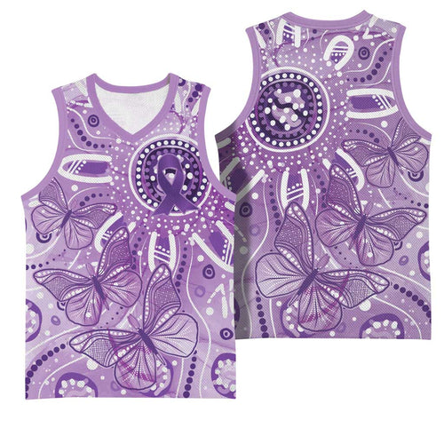 Australia Epilepsy Awareness Indigenous Basketball Jersey Butterfly Aboriginal Art - Aussie Hoodie