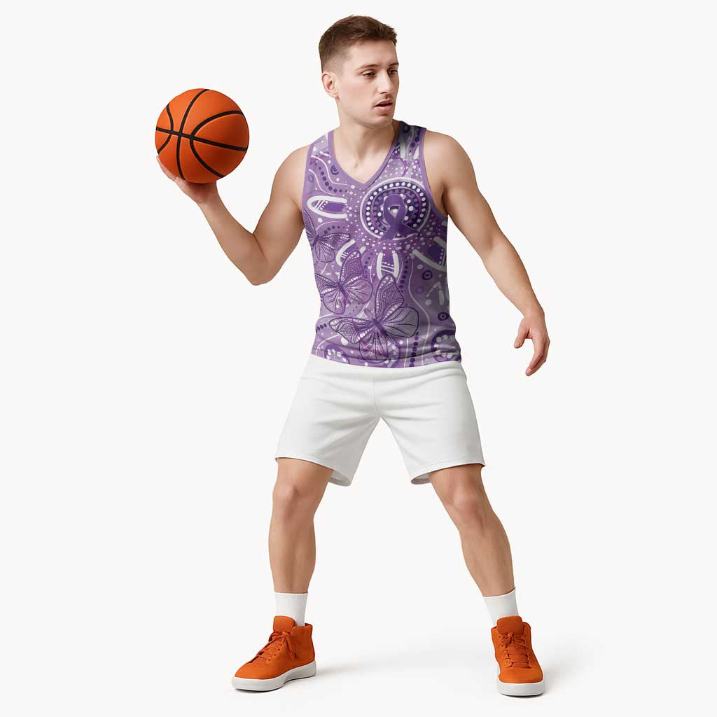 Australia Epilepsy Awareness Indigenous Basketball Jersey Butterfly Aboriginal Art - Aussie Hoodie