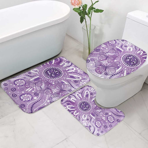 Australia Epilepsy Awareness Indigenous Bathroom Set Butterfly Aboriginal Art - Aussie Hoodie