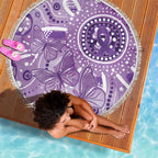 Australia Epilepsy Awareness Indigenous Beach Blanket Butterfly Aboriginal Art - Aussie Hoodie