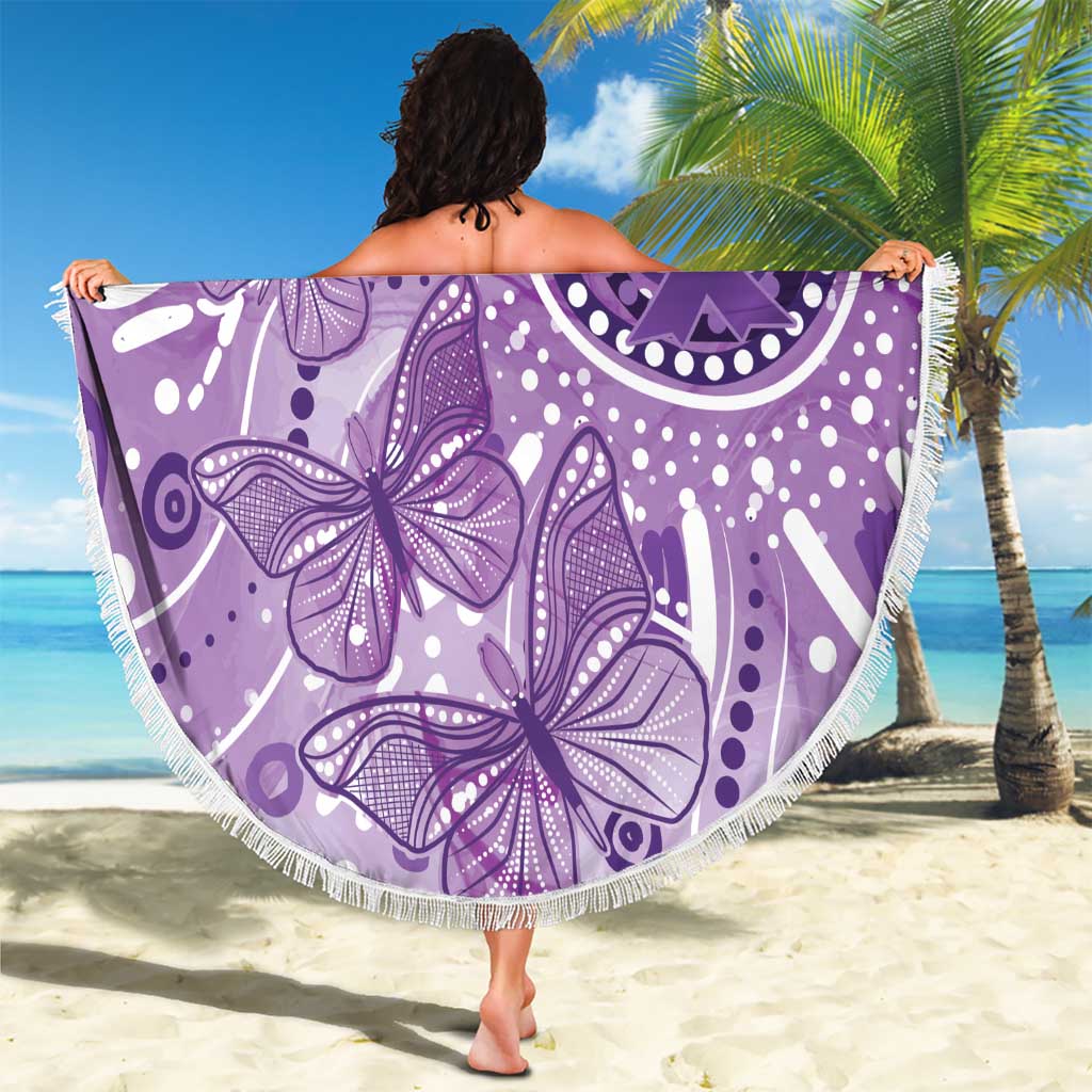 Australia Epilepsy Awareness Indigenous Beach Blanket Butterfly Aboriginal Art - Aussie Hoodie