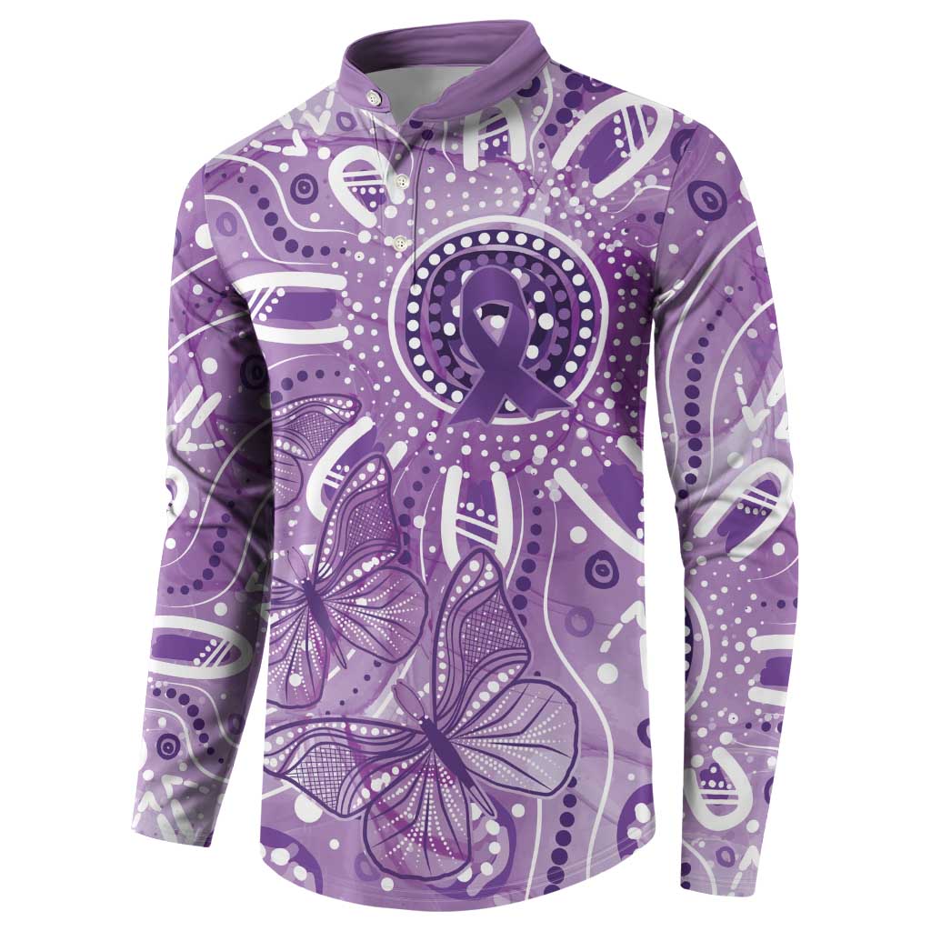 Australia Epilepsy Awareness Indigenous Button Sweatshirt Butterfly Aboriginal Art - Aussie Hoodie