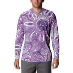 Australia Epilepsy Awareness Indigenous Button Sweatshirt Butterfly Aboriginal Art - Aussie Hoodie