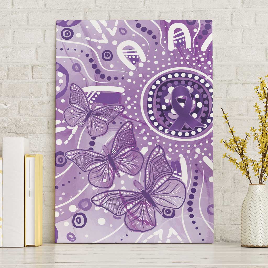 Australia Epilepsy Awareness Indigenous Canvas Wall Art Butterfly Aboriginal Art - Aussie Hoodie