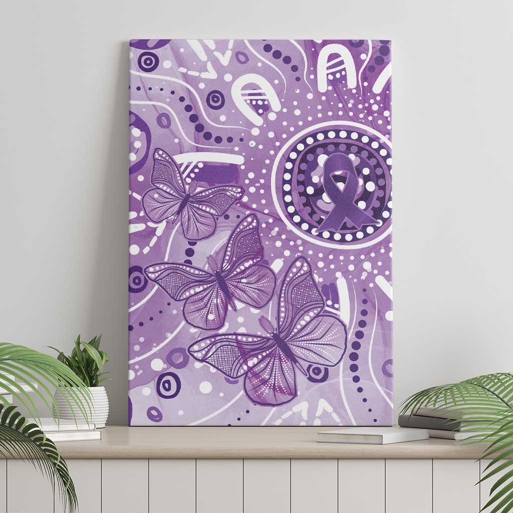 Australia Epilepsy Awareness Indigenous Canvas Wall Art Butterfly Aboriginal Art - Aussie Hoodie