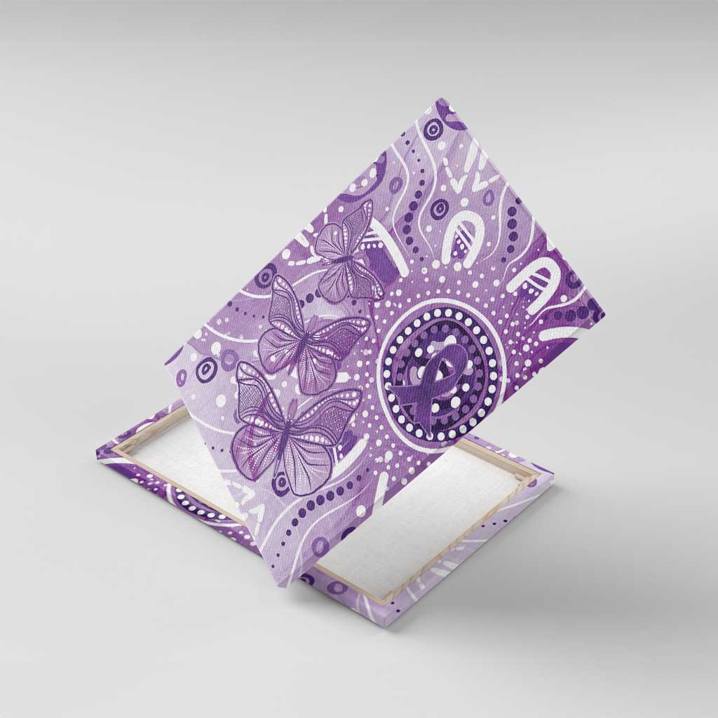 Australia Epilepsy Awareness Indigenous Canvas Wall Art Butterfly Aboriginal Art - Aussie Hoodie