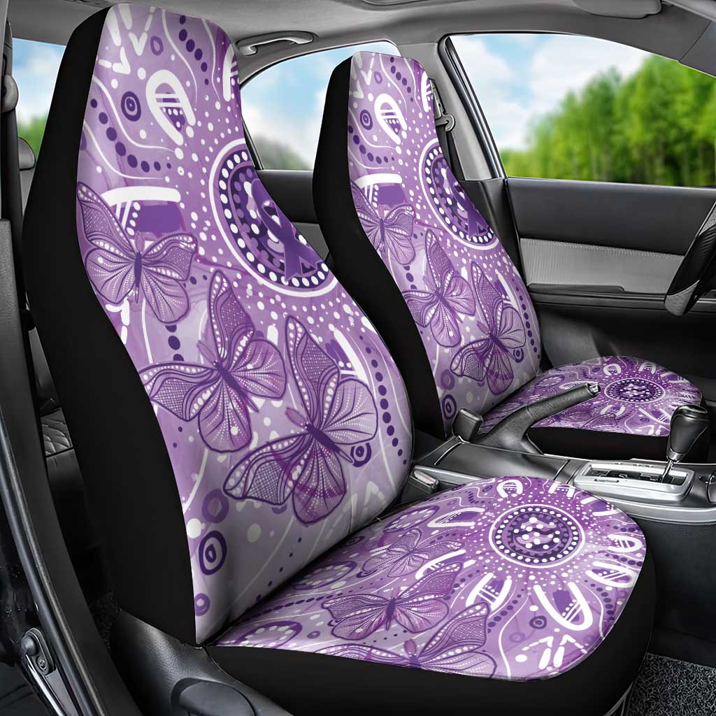 Australia Epilepsy Awareness Indigenous Car Seat Cover Butterfly Aboriginal Art - Aussie Hoodie