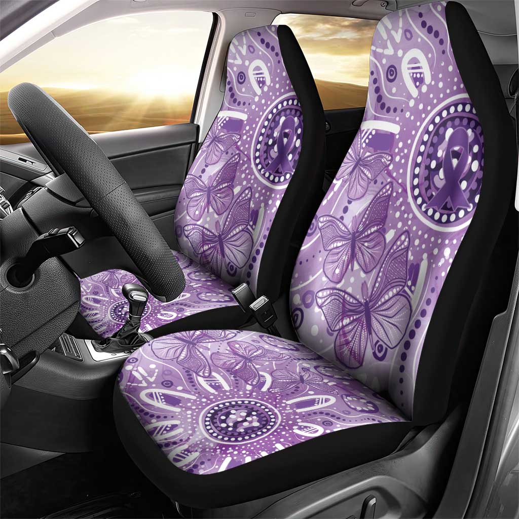 Australia Epilepsy Awareness Indigenous Car Seat Cover Butterfly Aboriginal Art - Aussie Hoodie