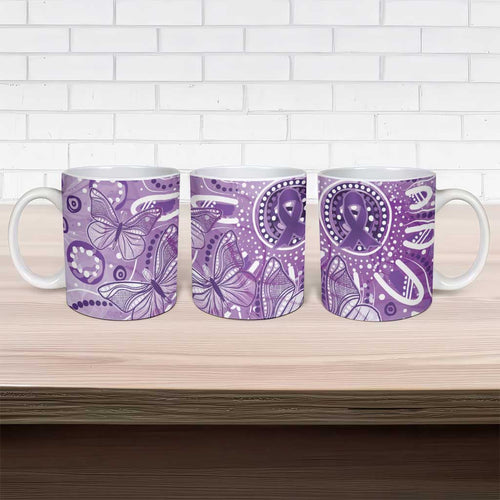 Australia Epilepsy Awareness Indigenous Ceramic Mug Butterfly Aboriginal Art - Aussie Hoodie