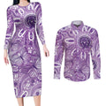 Australia Epilepsy Awareness Indigenous Couples Matching Long Sleeve Bodycon Dress and Long Sleeve Button Shirt Butterfly Aboriginal Art - Aussie Hoodie