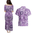 Australia Epilepsy Awareness Indigenous Couples Matching Puletasi and Hawaiian Shirt Butterfly Aboriginal Art - Aussie Hoodie