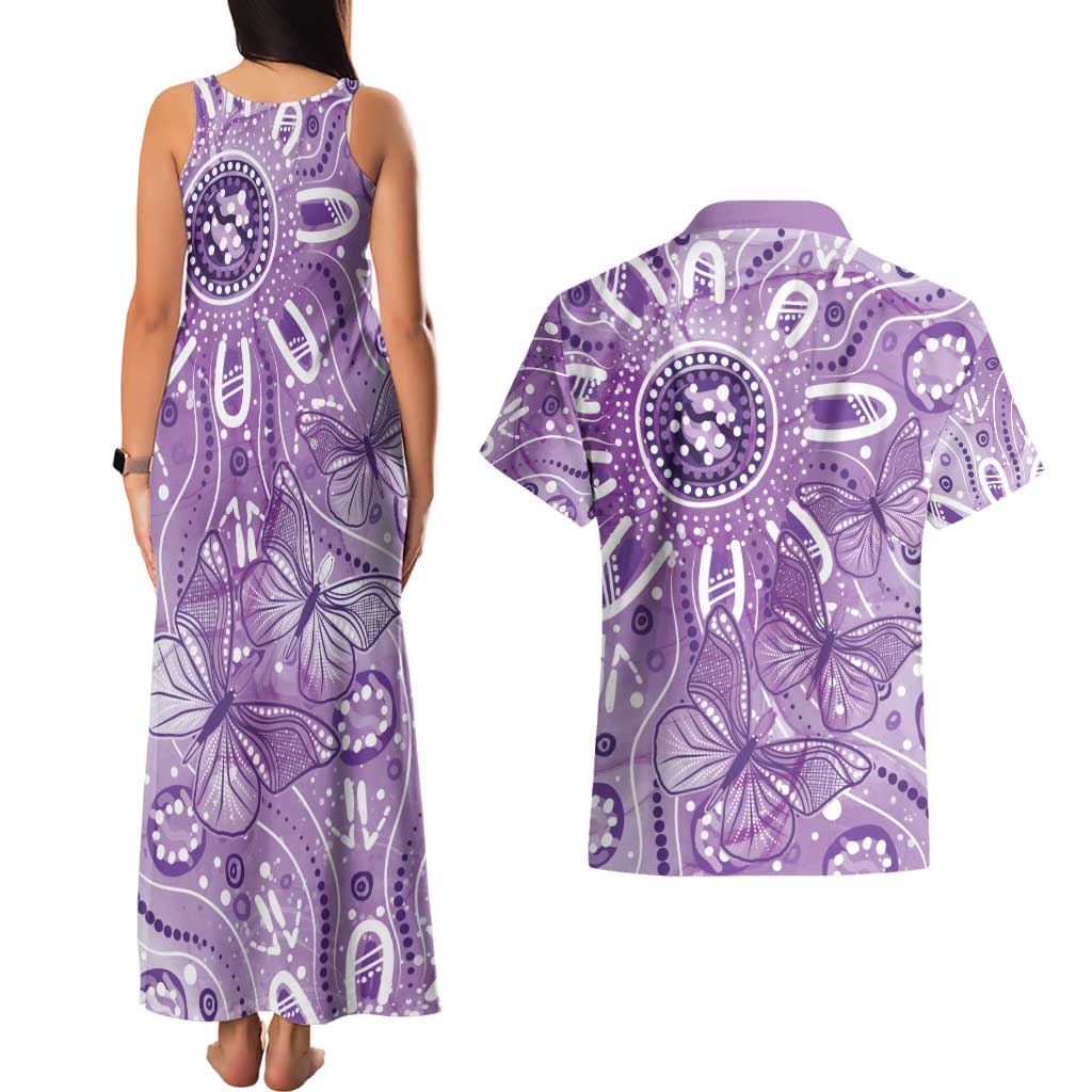 Australia Epilepsy Awareness Indigenous Couples Matching Tank Maxi Dress and Hawaiian Shirt Butterfly Aboriginal Art - Aussie Hoodie