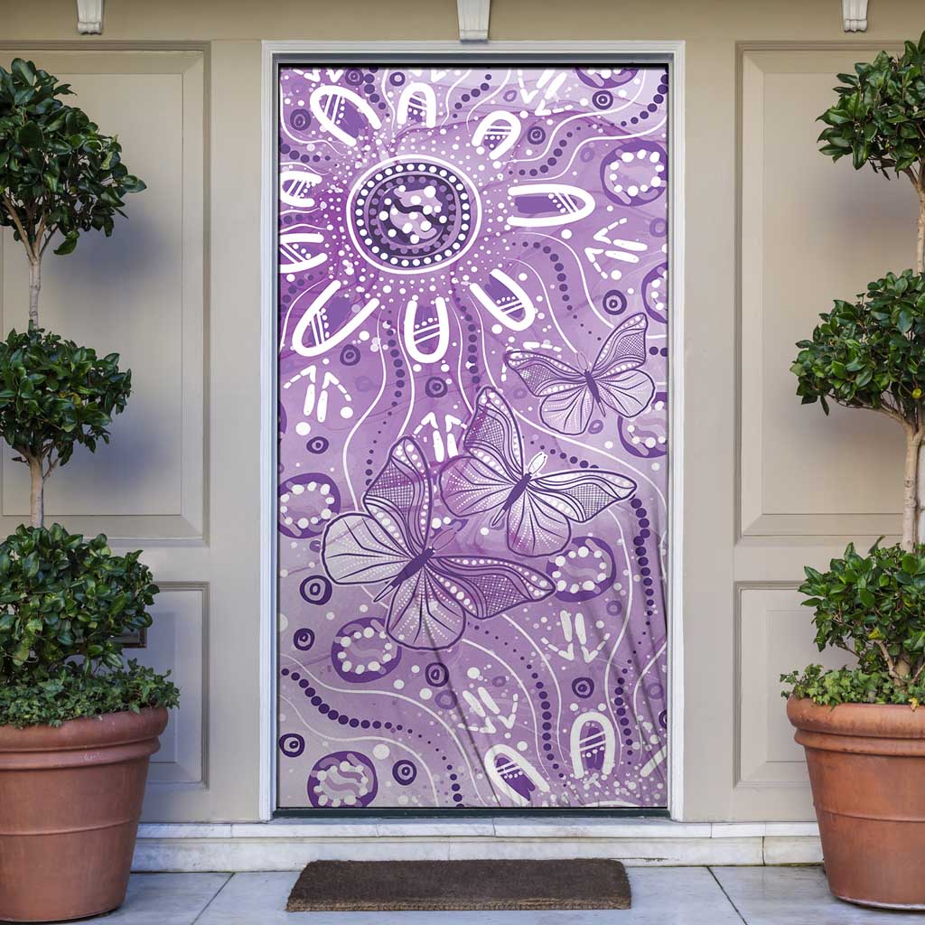Australia Epilepsy Awareness Indigenous Door Cover Butterfly Aboriginal Art - Aussie Hoodie